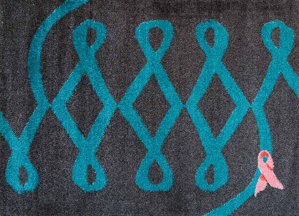 Designer Inspired Pink Ribbon Welcome Mat Eric McClelland Designer Inspired Pink Ribbon Welcome Mat Eric McClelland