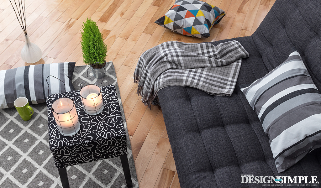 Blankets and Candle for Fall Blankets